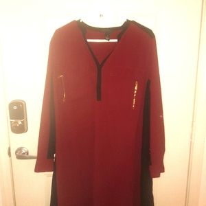 Lane Bryant Red and Black Dress
